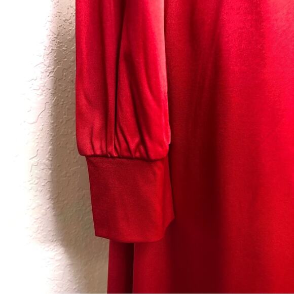 BCBGMaxazria red scoop neck long sleeve empire waist dress size Small NWT - Picture 12 of 13